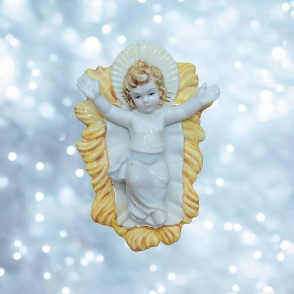 Italian Porcelain Hand Painted Child Jesus - Picture 10 of 10